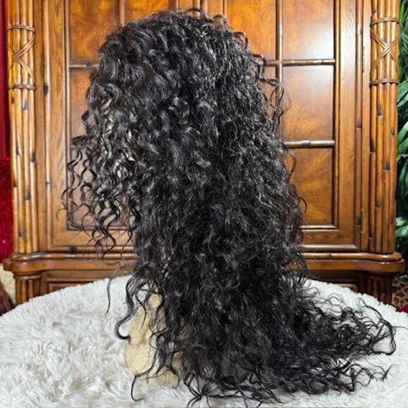 Pazazz PL-Sanya 28" Lace Front Wavy Color 1B Synthetic Wig - Picture 9 of 16